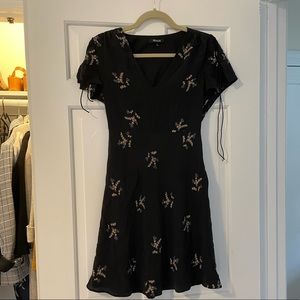 Madewell Silk Poppy Dress in Wild Botanic